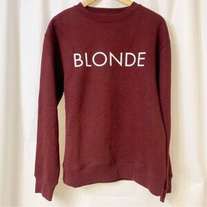 Brunette The Label Core Crew BLONDE Winetasting Burgundy S/M NWT